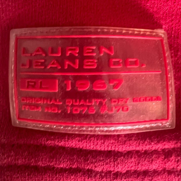 Lauren Jeans Co x Ralph Lauren Hooded Jacket, Zip/Snap Closure, Red/White size L - Picture 5 of 12